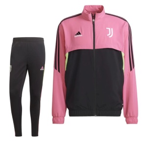 adidas-Juventus-Presentatie-Trainingspak-2022-2023-Roze-Zwart-Lichtgroen