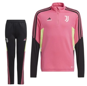 adidas-Juventus-Trainingspak-2022-2023-Kids-Roze-Zwart-Lichtgroen