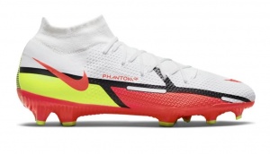 Nike-Phantom-GT-2-Pro-DF-Gras-Voetbalschoenen-FG-Wit-Rood-Geel