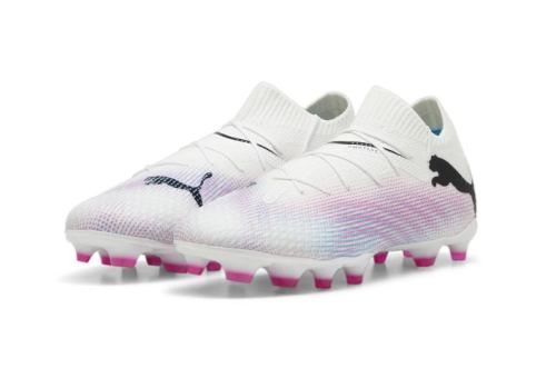 PUMA-Future-7-Pro-Gras-Kunstgras-Voetbalschoenen-MG-Wit-Roze-Zwart-E-140