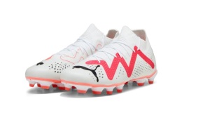 PUMA-Future-Match-Gras-Kunstgras-Voetbalschoenen-MG-Wit-Rood-Zwart-E-90