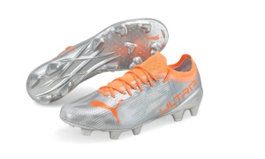 PUMA-Ultra-1.4-Gras-Kunstgras-Voetbalschoenen-MG-Zilver-Oranje