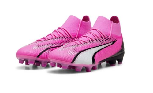 PUMA-Ultra-Pro-Gras-Kunstgras-Voetbalschoenen-MG-Roze-Wit-Zwart-E-130