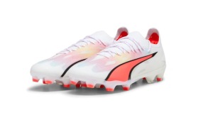 PUMA-Ultra-Ultimate-Gras-Kunstgras-Voetbalschoenen-MG-Wit-Rood-Zwart-E-220